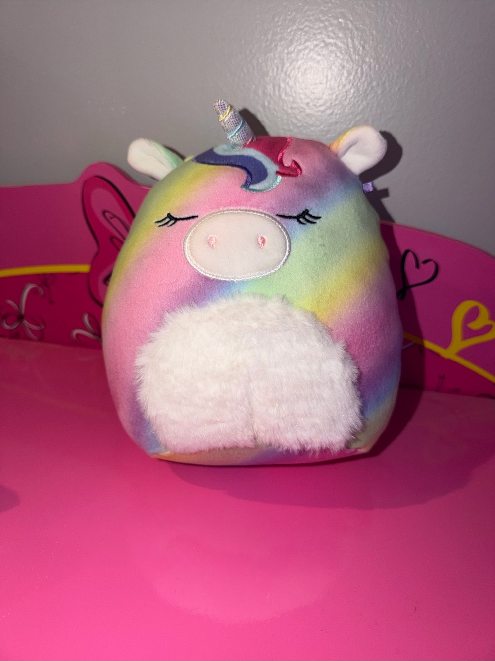 Squishmallows Rainbow Pastel Unicorn Plush - Pink, Yellow, Blue, Purple, Green
